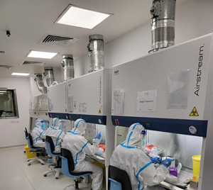 Staff from the Kingdom of Saudi Arabia National Influenza Centre in action